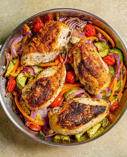 Roasted Chicken & Vegetables w/ Herbs de Provence