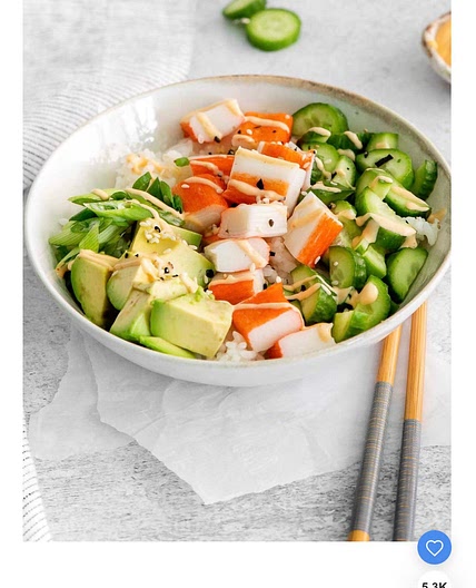 California Roll in a Bowl
