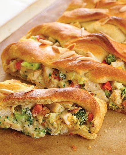 Chicken & Broccoli Braid
