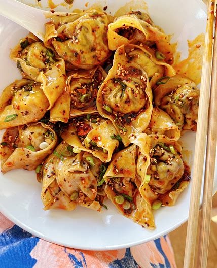 Tofu, Chive and Mushroom Wontons 🥟
