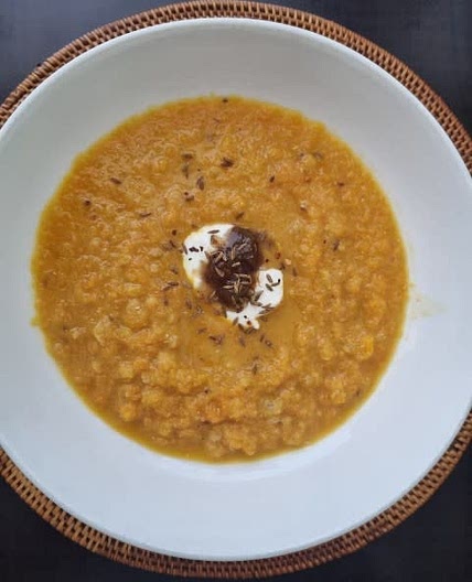 Spiced Carrot & Lentil Soup