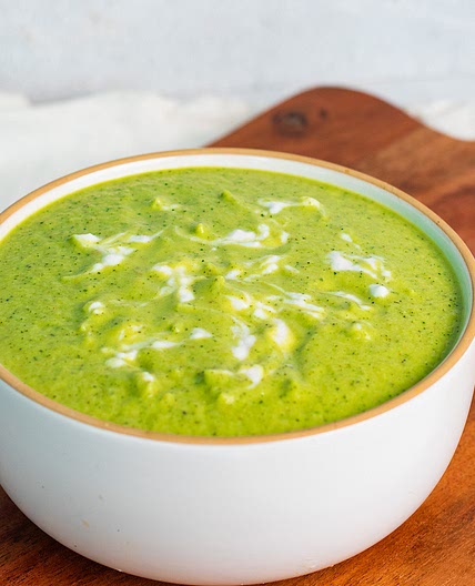Sheet Pan Creamy Zucchini Parsley Soup (vegan)