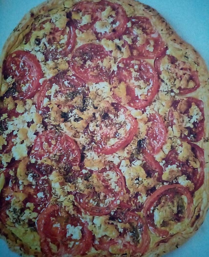 Tarte mit Tomaten, Senf und Tofu