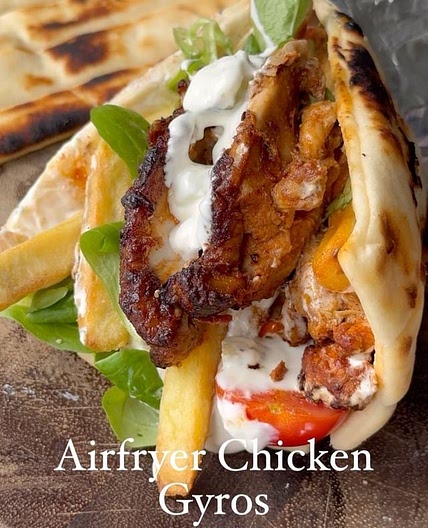 Airfryer Harissa Chicken Gyros 🥙