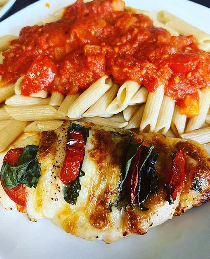 Air fryer caprese chicken