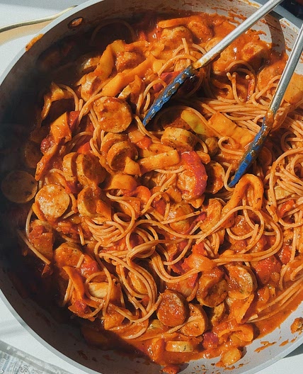 Chicken Sausage and Pepper Pasta