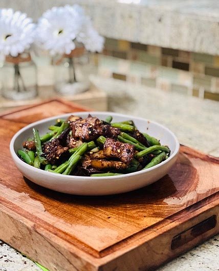 Pork Belly and Green Bean Stir Fry | 豆角炒五花肉