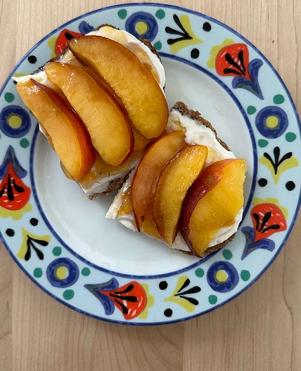 Delicious Nectarine Toasts (dairy free) 