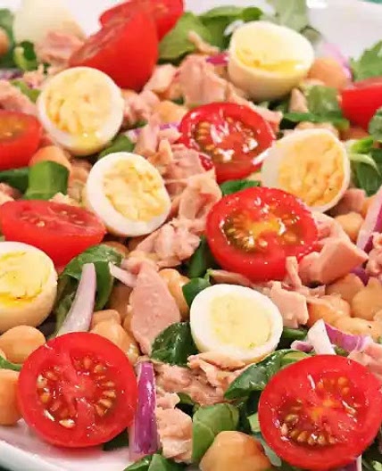 Ensalada de garbanzos y atún