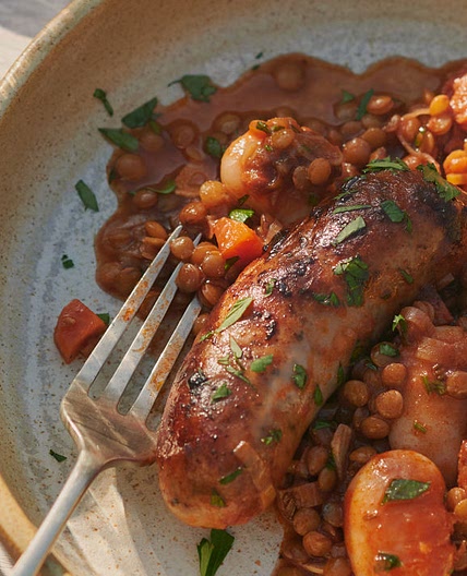 Sausage and chorizo casserole