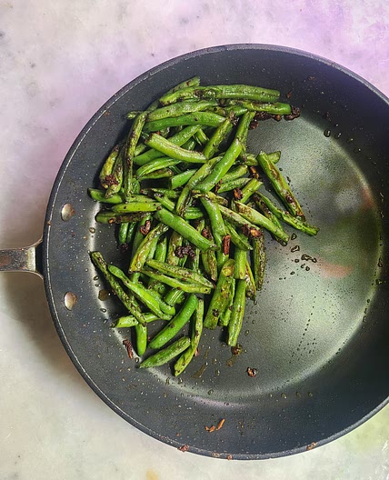 Green Beans - garlic bacon fat