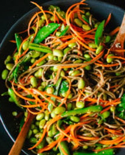 Sugar Snap Pea and Carrot Soba Noodles