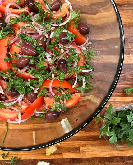 Algerian anchovy and tomato salad 