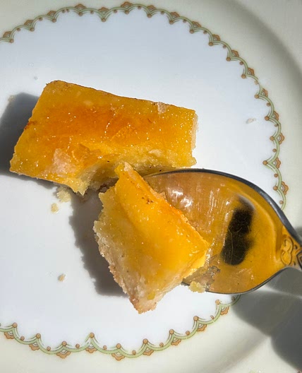 Passion Fruit Cardamom Brûlée Bars