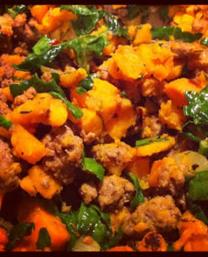 Paleo Sweet Potato and Ground Beef Hash for Post Workout Nutrition