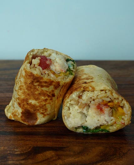 Fish zucchini burrito