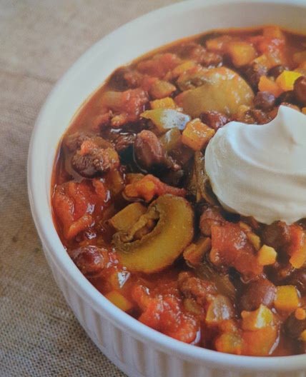 Black Bean Mushroom Chili from "Crock Pot the Original Slow Cooker Recipe Collection"