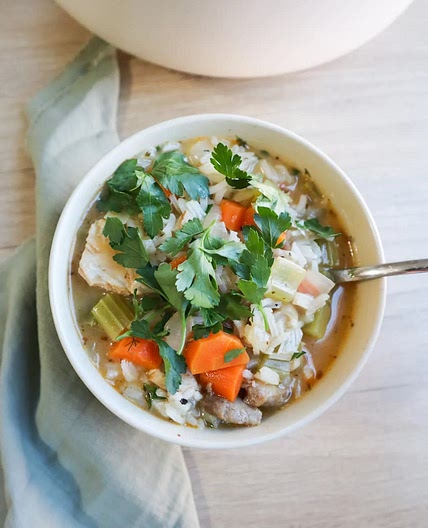 Lemon & Dill Chicken and Rice Soup