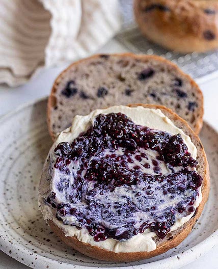 Vegan Blueberry Bagels