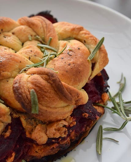 Beet Blue Cheese Biscuit Braid | Recipe | Craving4More