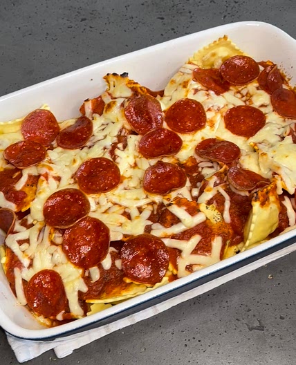 Pizza Ravioli Bake