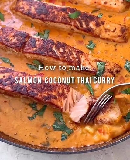 Salmon & Coconut Thai curry