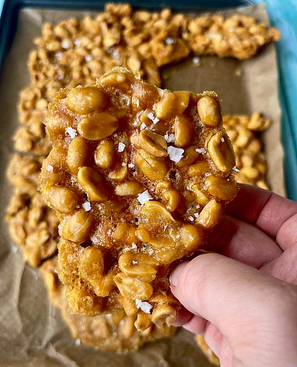 Salted Peanut Brittle 