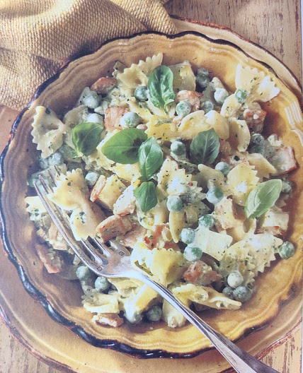 Farfalle with Pesto and Bacon