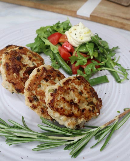 Lemon Rosemary Chicken Fritters