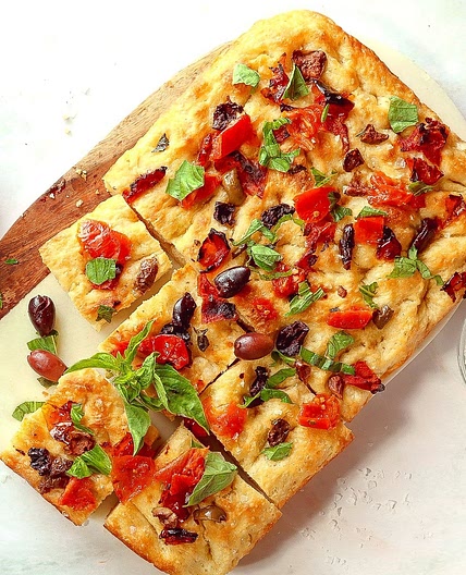 Easy No Knead Vegan Focacia Bread