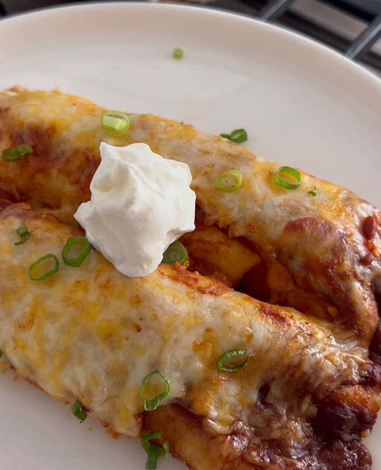 Homemade chicken enchiladas 