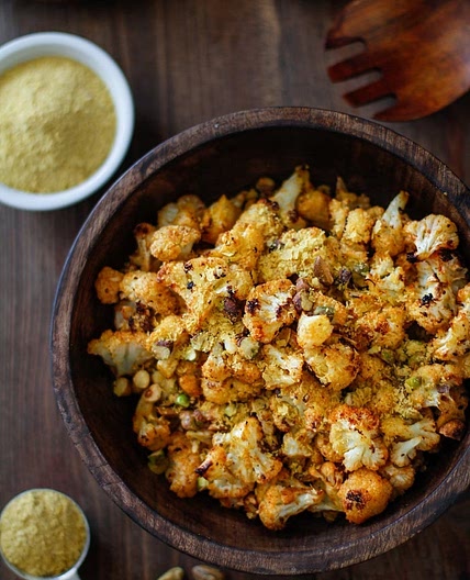 “Cheesy” Vegan Roasted Cauliflower