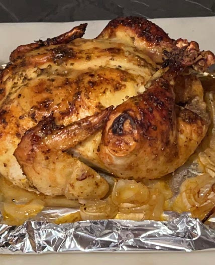 Whole roasted chicken