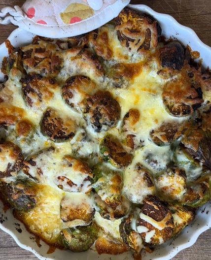 Cheesy Spice Brussels Sprouts