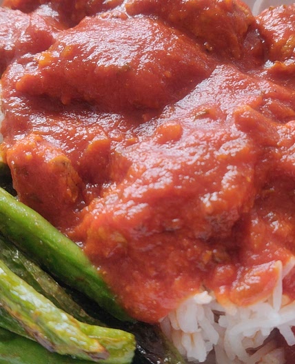 Meat Squares in Tomato