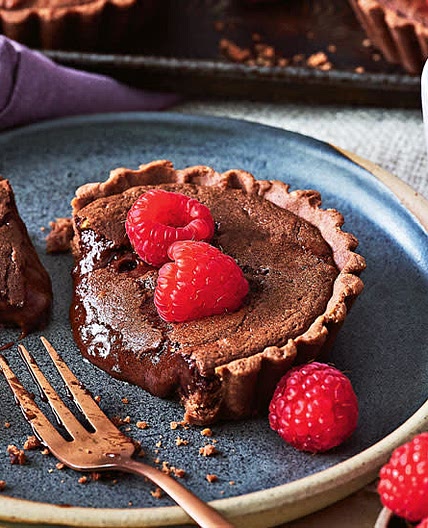 Chocolate Raspberry Hazelnut Tarts