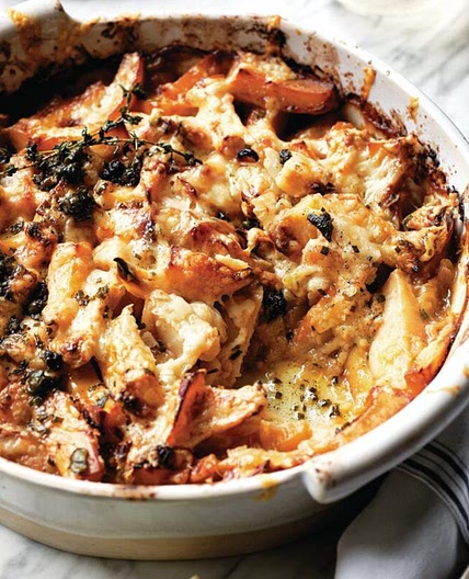 Yotam Ottolenghi's potato and celeriac gratin with caper brown butter