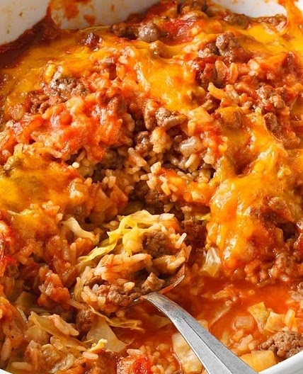 Grandma's Cabbage Rice Casserole