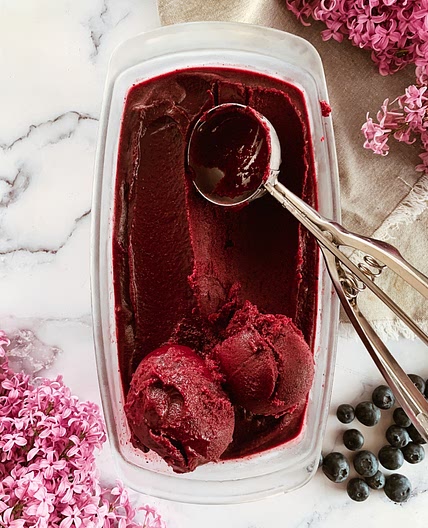 NO CHURN BLUEBERRY ACAI SORBET