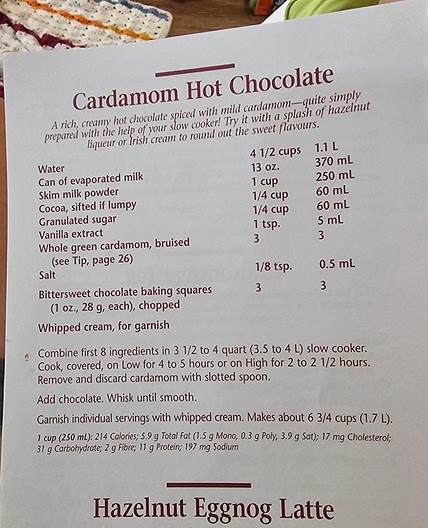 Cardamom Hot Chocolate