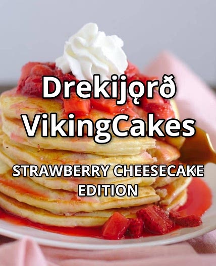 Drekijǫrð Strawberry Cheesecake Pancakes 