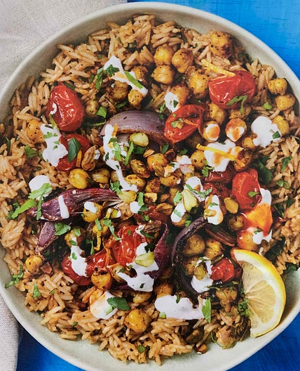 Shawarma spiced chickpea bowls