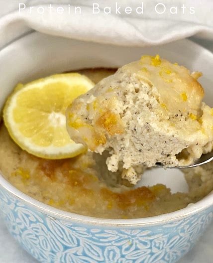 Lemon Poppy Seed Protein Baked Oats