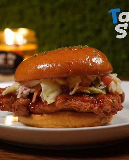 Homemade Hot Honey Chicken Sandwich