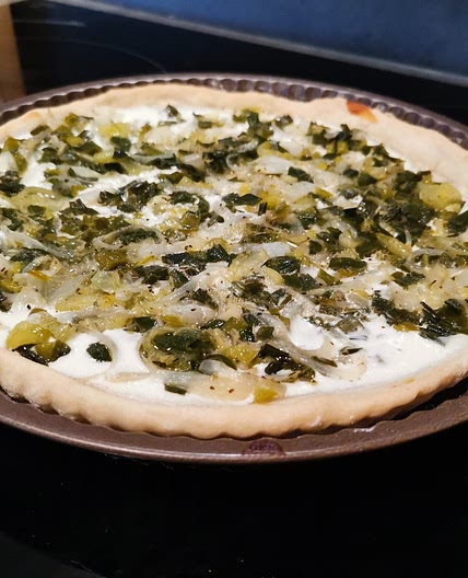 Tarte à l'oignon nouveau