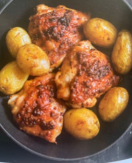 Mustard-Roasted Chicken Thighs 