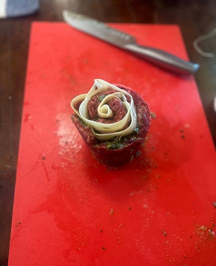 Skirt Steak pinwheel