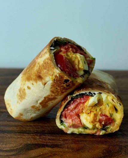 Smoked salmon burrito