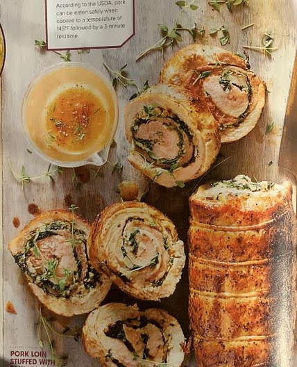 Pork Loin Stuffed with Spinach and Goat Cheese