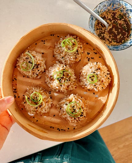 Pearl Sticky Rice Meatballs (Vegan)
